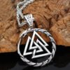 Viking Triangle Rune Amulet Pendant Necklace