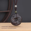 Ebony Nine Palaces Bagua Pendant with Buddha