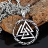 Viking Triangle Rune Amulet Pendant Necklace