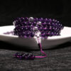 Natural Amethyst 108 Beads Buddha Bracelet