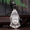 Guanyin Pendant Necklace with Buddha Head