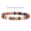 Gemstone couple bracelet