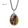 Meditation Energy Natural Crystal Life Tree Necklace