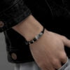 Black Obsidian Pixiu Men's Bracelet: 999 Sterling Silver, Essential for Wealth Attraction