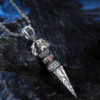 Sterling Silver Vajra Phurba Amulet Necklace