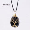 Meditation Energy Natural Crystal Life Tree Necklace