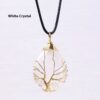 Meditation Energy Natural Crystal Life Tree Necklace