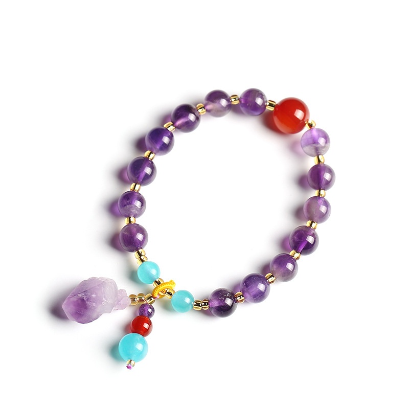 Natural Amethyst Raw Crystal Bracelet