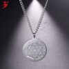 Lucky Hexagram Twelve Zodiac Stainless Steel Pendant Necklace