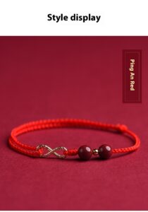 Endless Luck: Cinnabar Zodiac Year Red String Bracelet for Wealth, Handcrafted Lucky Couple Gift