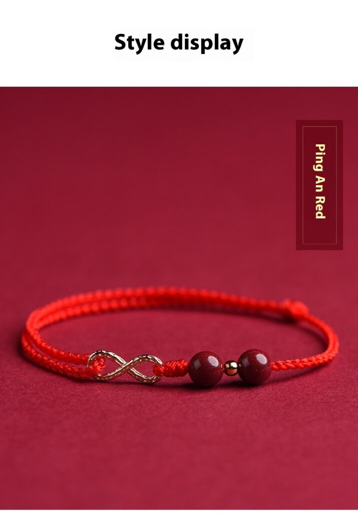 Endless Luck: Cinnabar Zodiac Year Red String Bracelet for Wealth, Handcrafted Lucky Couple Gift