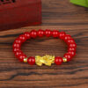 Feng Shui Pixiu Wealth Bracelet with Red Agate