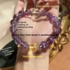 Natural Amethyst Fortune Bracelet