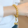 Traditional Chinese Medicine Blood Pressure Lowering Bracelet – Yellow Gold Foil Glaze Bracelet