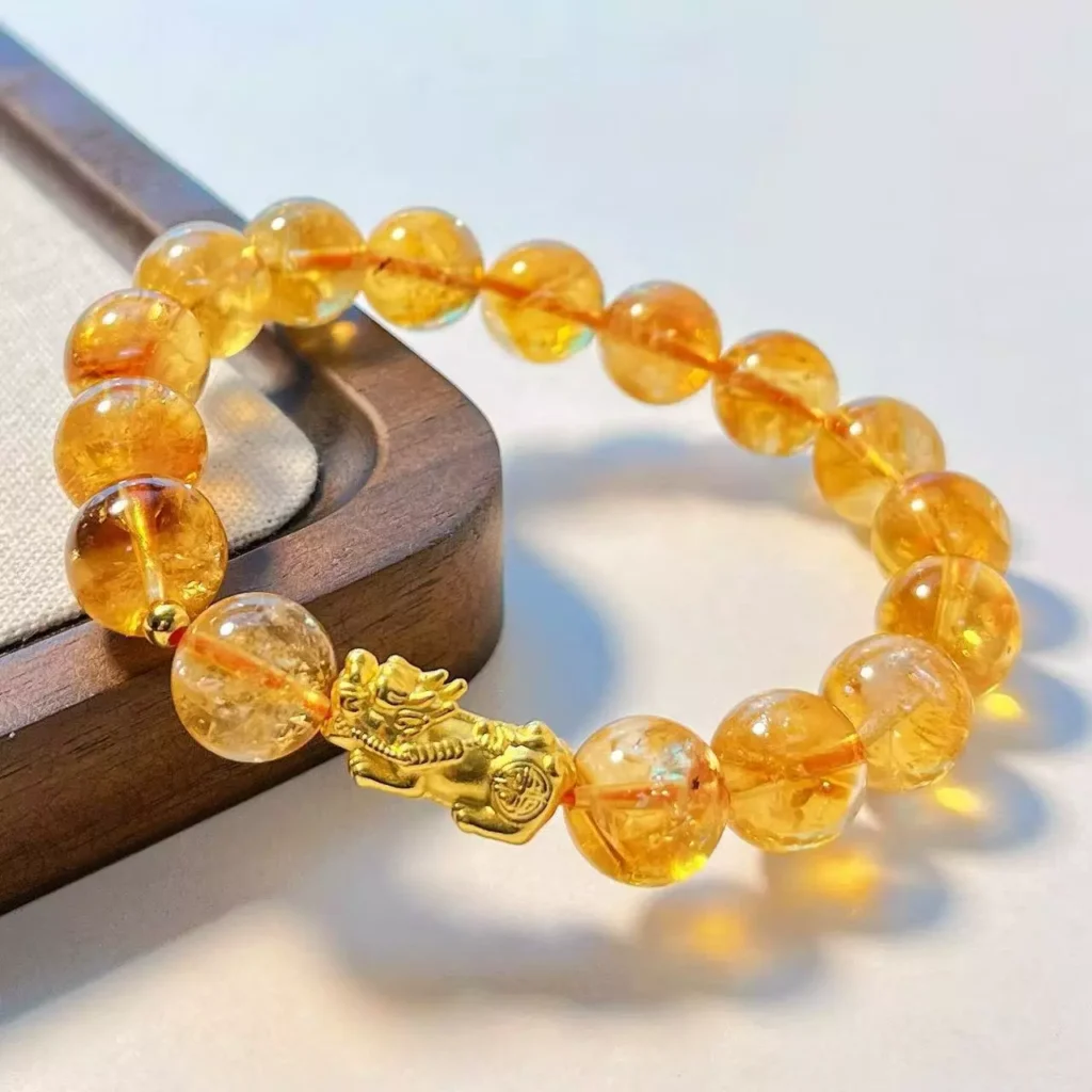 Attract wealth-Citrine with Pixiu bracelet