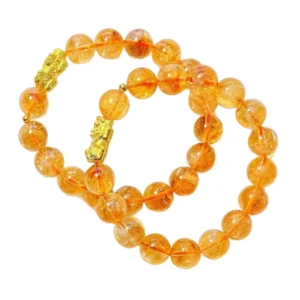 Attract wealth-Citrine with Pixiu bracelet