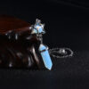 Natural crystal Merkaba pendant