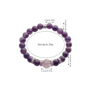 Natural Brazilian Amethyst Beaded Good Luck Bracelet