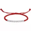 Sterling Silver Fortune Beads "Ten Perfect Blessings" Handmade Red String Bracelet