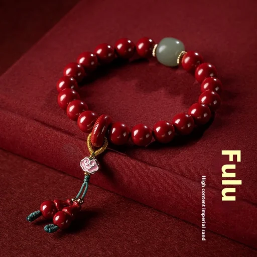 Symbol of harmony - Emperor sand peace buckle auspicious cloud gourd bracelet