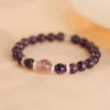 Natural Brazilian Amethyst Beaded Good Luck Bracelet