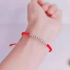 Sterling Silver Fortune Beads "Ten Perfect Blessings" Handmade Red String Bracelet