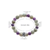Natural grey moonstone amethyst beaded lucky bead bracelet