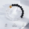 Lucky Bracelet - Obsidian and White Crystal Beaded Bracelet