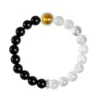 Lucky Bracelet - Obsidian and White Crystal Beaded Bracelet